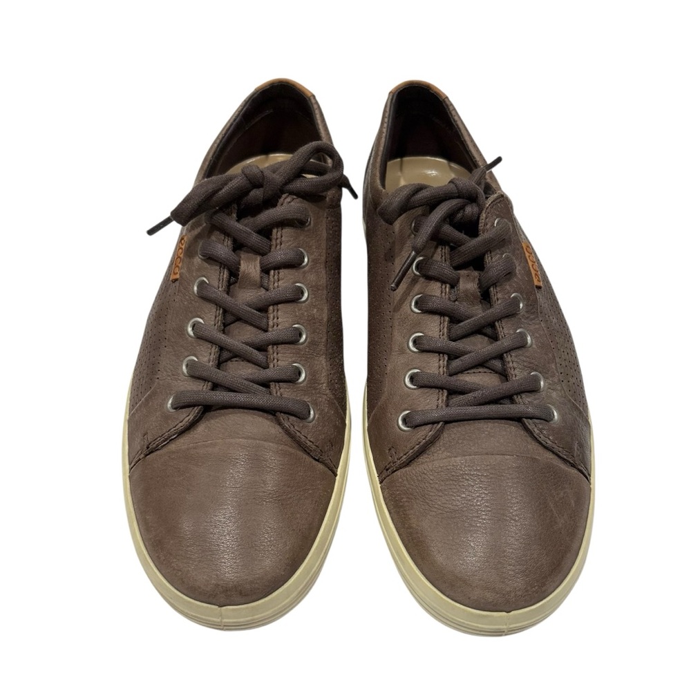 ECCO Leather Sneakers Casual Comfort Shoes Men's EUR 45 US 11-11.5